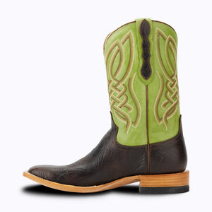 Captian Men's Brown Cisco Harrell Leather Square Toe Boots CBC305D