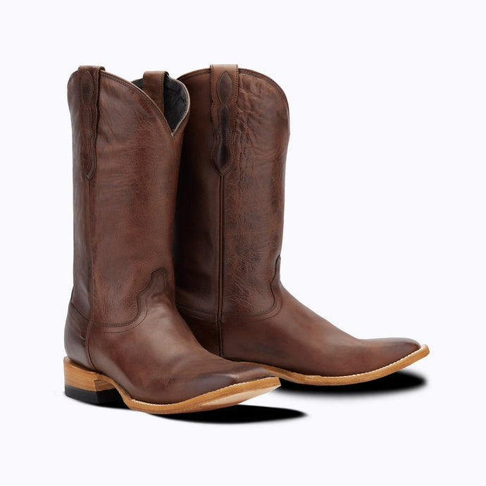Capitan Men's Ft Worth - Commerce Brown Square Toe Boots CBF102D