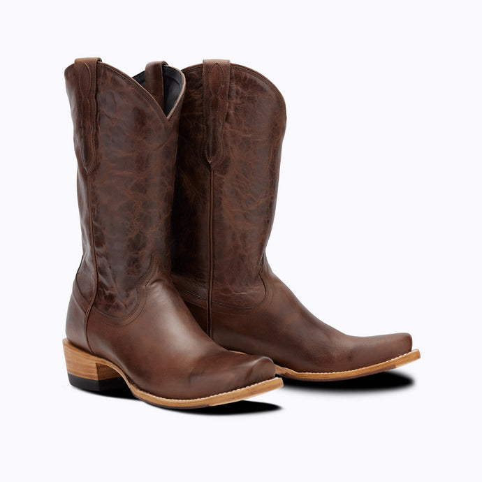 Capitan Men's Nashville Edgehill Brown Square Toe Boots CBN102D
