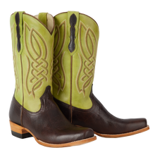 Load image into Gallery viewer, Capitan Brown/Green Nashville - Tremont Leather Cutter Toe Boots CBN306D