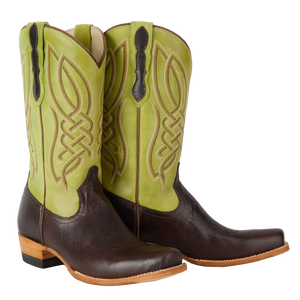 Capitan Brown/Green Nashville - Tremont Leather Cutter Toe Boots CBN306D