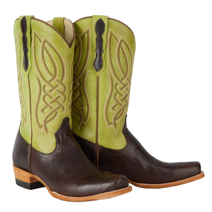 Capitan Brown/Green Nashville - Tremont Leather Cutter Toe Boots CBN306D