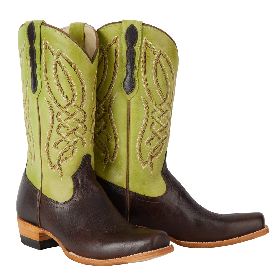 Capitan Brown/Green Nashville - Tremont Leather Cutter Toe Boots CBN306D