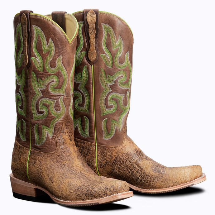 Captian Men's Tan Nashville - Broadway Leather Cutter Toe Boots CMB8002D