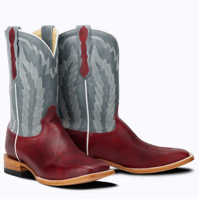 Capitan Men's Bloodstone Houston - Hempstead Leather Square Toe Boots CMH24004D