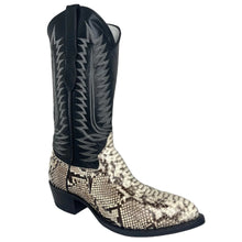 Load image into Gallery viewer, Cowtown Men&#39;s Python Back Cut J Toe Boots J808