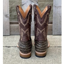 Load image into Gallery viewer, Cowtown Men&#39;s Rustic Caiman Print Square Toe Boots Q6150