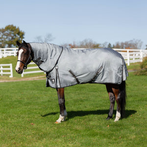 Equinavia Thunder 360 Detachable Neck Heavy Weight Turnout Blanket 300g - Pewter Gray E24013