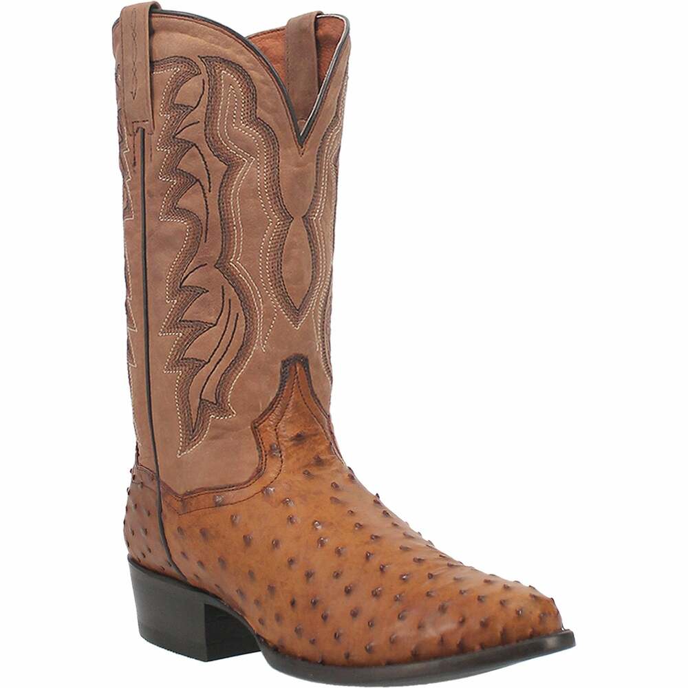 Dan Post Men's Tempe Full Quill Ostrich Round Toe Boot DP2323