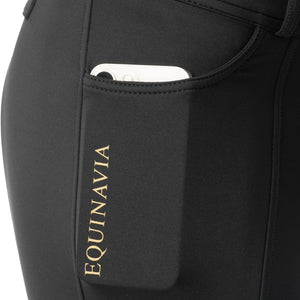 Equinavia Linnea Womens Compression Full Seat Breeches - Black E36028