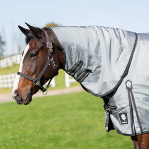 Equinavia Thunder 360 Detachable Neck Heavy Weight Turnout Blanket 300g - Pewter Gray E24013