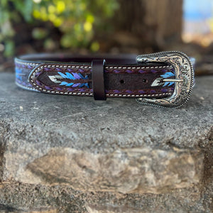 Alamo Saddlery 1.5 Inch Straight Feather Belt