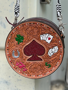 Alamo Saddlery 8 Inch Canteen - Feelin Lucky (Red Ace)