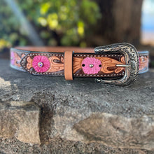 Load image into Gallery viewer, Alamo Saddlery 1.5 Inch Straight Malibu Barbie Belt