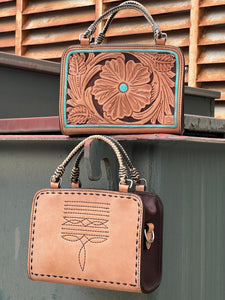 Alamo Saddlery Bronco Bag - Golden Cowboy Stitch