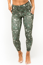 Load image into Gallery viewer, Leggings - Warrior (Prints) Wailea Olive