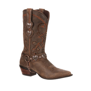 Durango Women's Crush Brown Heartbreaker Leather Snip Toe Boot RD4155