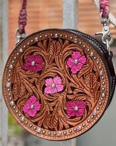 Alamo Saddlery 8 Inch Rhinestone Cowgirl Canteen Handbag