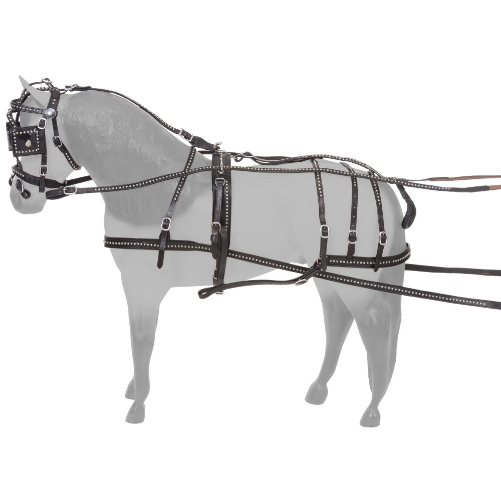 Royal King Spotted Leather Pony Harness 74-7950