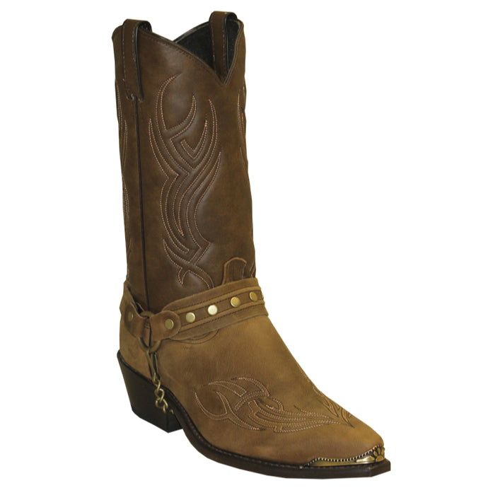 Sage Men's 12” Dakota Leather Foot W/ Studded Bracelets Snip Toe Boots 3012
