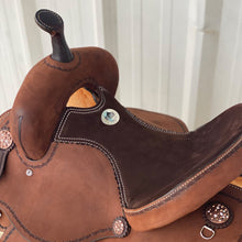 Load image into Gallery viewer, Alamo Saddlery 14 and 15 Inch  Alamo Air Barrel Saddle