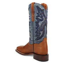 Load image into Gallery viewer, Shoes - Dan Post Women&#39;s Ellie Leather Tan/Denim Square Toe Boot DP5254