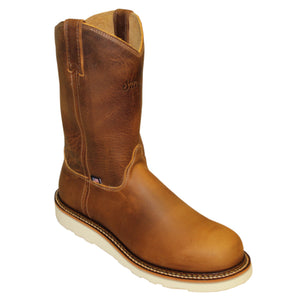 Silverado Men's 10″ Tan Leather Round Steel Toe Work Boot 7703ST