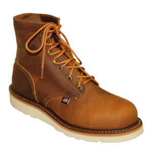 Silverado Men's 6″ Tan Leather Round Steel Toe Work Boot 7723ST