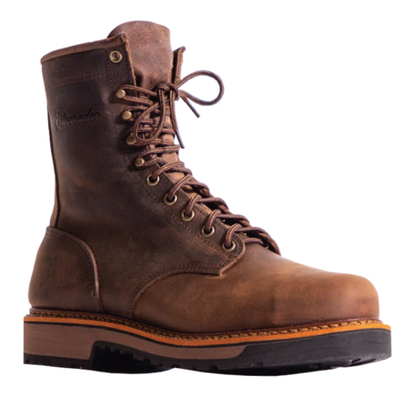 Silverado Men's 8″ Brown Leather Round Toe Work Boot 7710