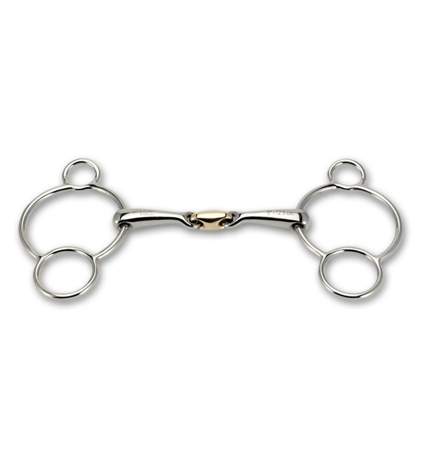 Snaffle Bit - Stubben Steeltec 3-ring Gag Bit 22805