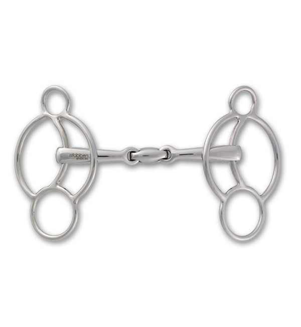 Snaffle Bit - Stubben Steeltec Ez Control 3-ring Gag Bit 22815