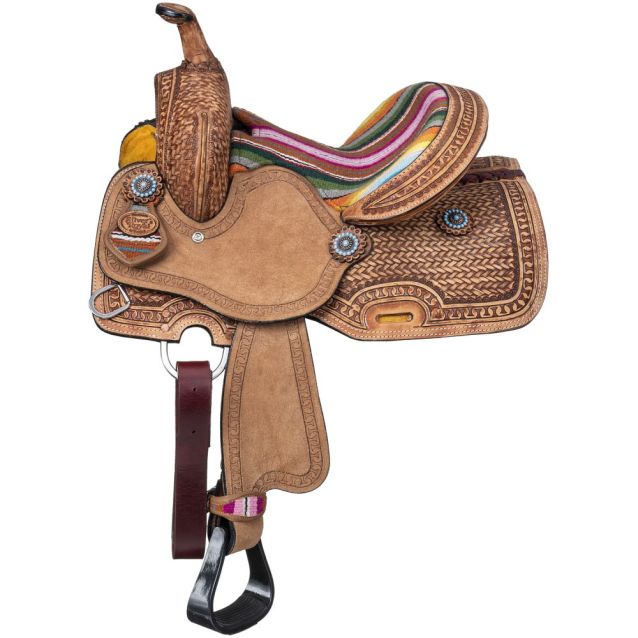 Silver Royal Youth Serape Barrel Saddle SR1610