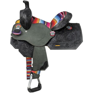 Silver Royal Youth Serape Print Barrel Saddle SR7770