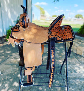 Alamo Saddlery 16 Inch Sunrise Barrel Saddle
