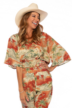 Load image into Gallery viewer, Top - Penny smocked waist Bahama Coral