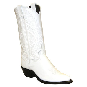 Abilene Ladies 11” White Cowhide Boot 9054