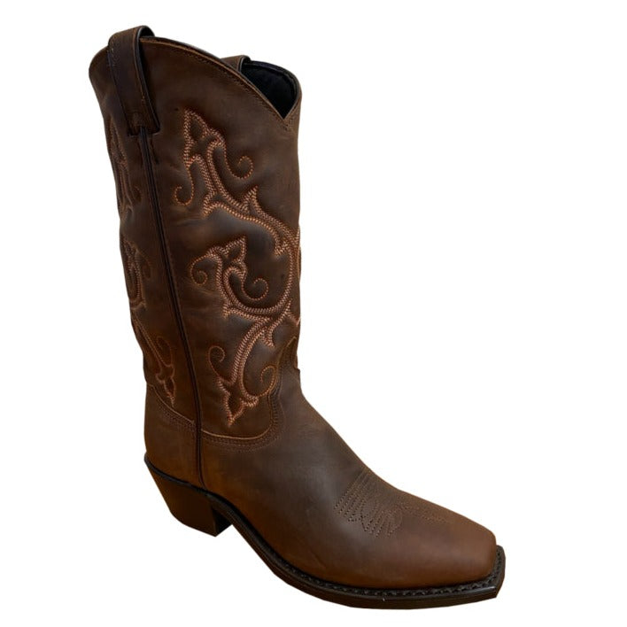 Abilene Ladies 12” Brown Cowhide Boot 9074
