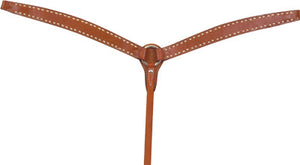 ALAMO Saddlery 1-3/4 Inch Contour Breast Collar Toast Leather W/ Buckstitch A-3023TBS