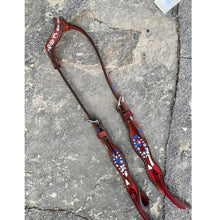 Load image into Gallery viewer, ALAMO Saddlery 5/8 Inch Wave One Ear Jeweled USA Tooling A-2074USAJ