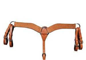 ALAMO Saddlery Elite 2-3/4 Inch Breast Collar Rought Out Golden Leather A-E3900RO