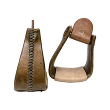 Load image into Gallery viewer, Colorado 4&quot; Natural Rawhide Slanted Roper Stirrups 2-104