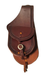 Colorado Chocolate Leather Saddle Bags 1-15