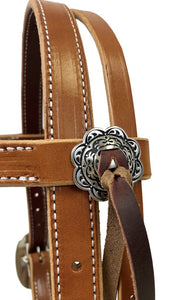 Colorado Double And Stitched Extra Heavy Harness Browband Headstall With JW Hardware 5-165