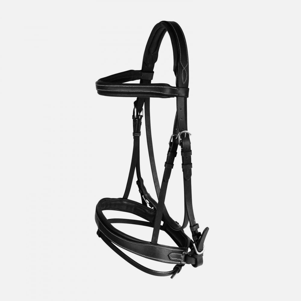 Equinavia Horze Venice Soft Padded Bridle w/ Reins - Black 10045